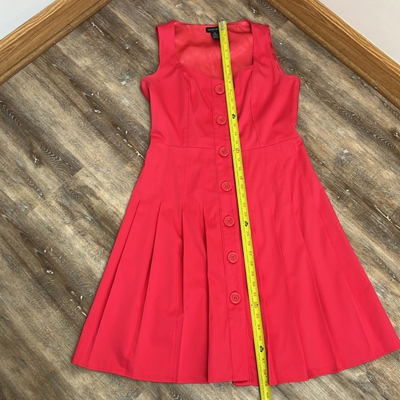 Spense Womens Rockabilly Dress Size 10 Bright Pink Square Sweetheart Neck - Flaw - Picture 11 of 16